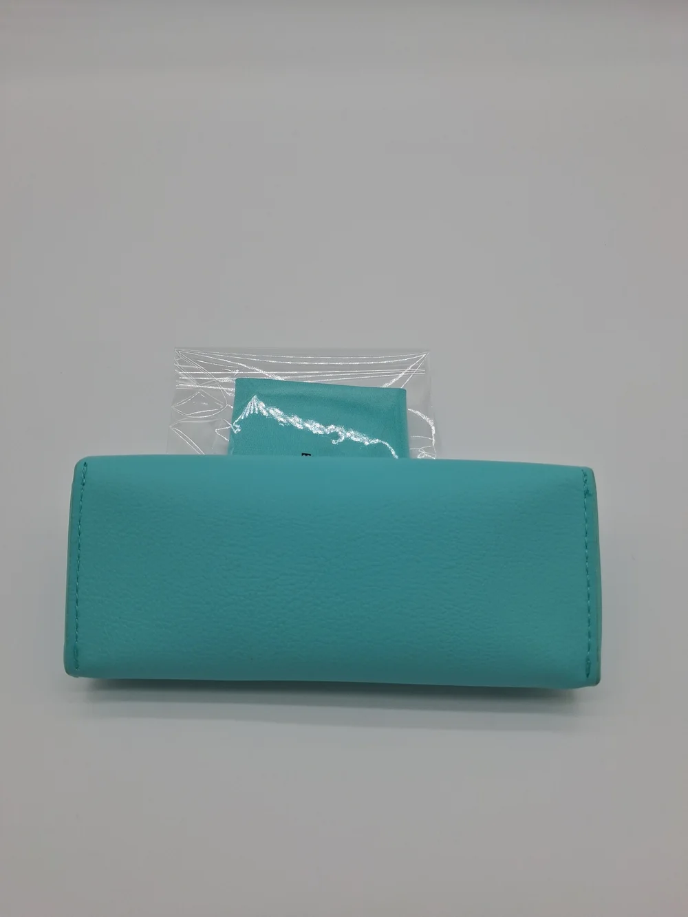 TIFFANY & CO. Blue Eyeglasses Sunglasses Case with Logo Cleaning Cloth